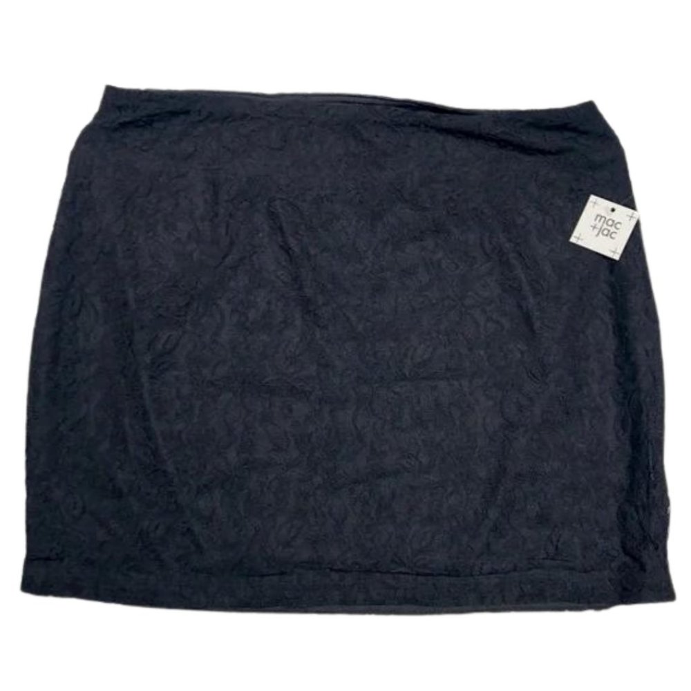 Mac + Jac Black Sheer Lace Floral Print Skirt